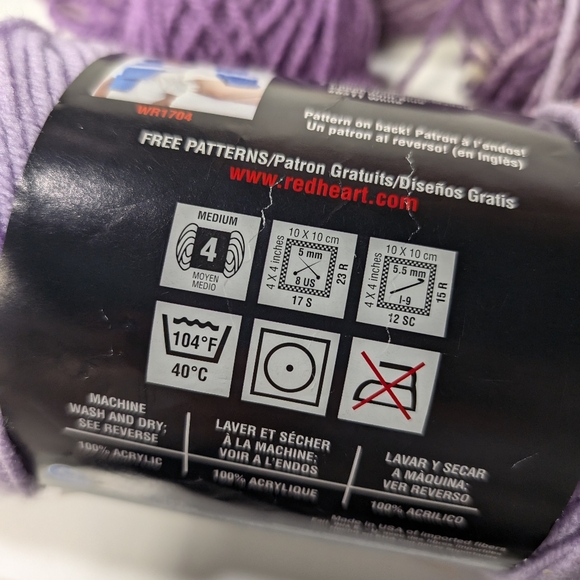 Destash Yarn Vanna's choice Purple Mist, Red Heart Super Saver Pale Plum & more! - Picture 6 of 10